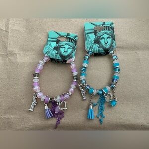 Charming Beaded Bracelet Duo with Tassels | NYC | Gift